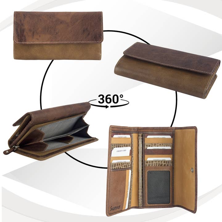 Sunsa - Wholesale Wallet - Women's - women's purse. leather wallet. Sustainable wallet11