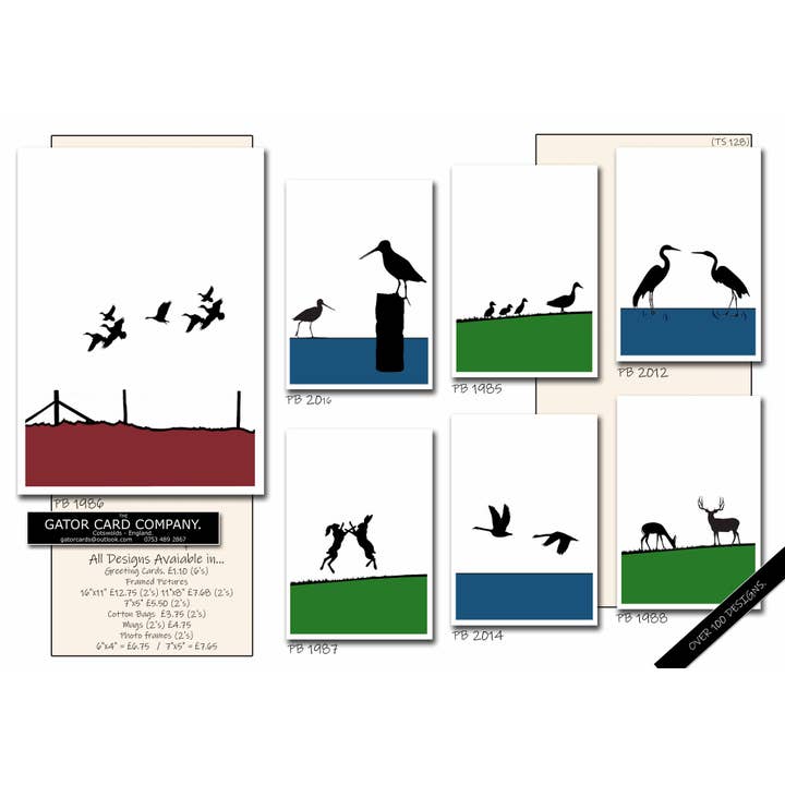 Gator cards – wholesale Everyday greeting card – 2018 Silhouette 7"x5" Greeting Card. 3