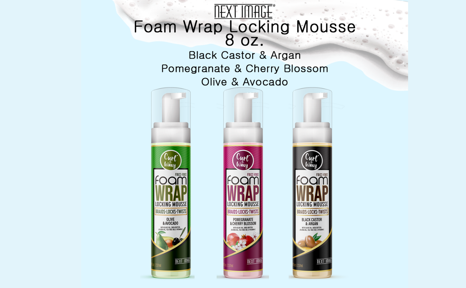 ON Natural USA - Wholesale Hair Styling Gel/Mousse - NEXT IMAGE-Foam Wrap Locking Mousse[Pome & Cherry Blossom]8