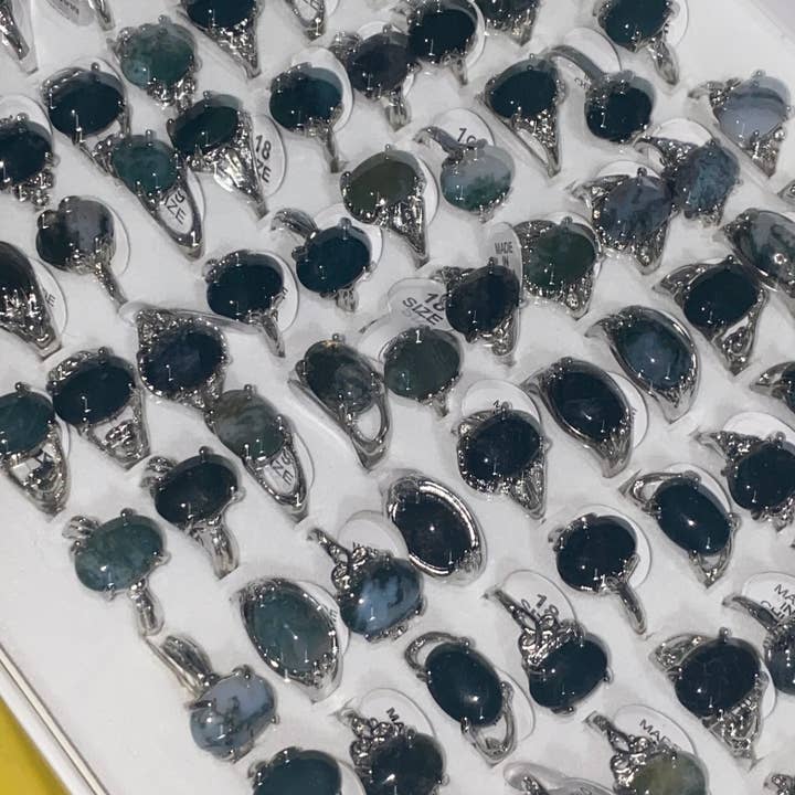 Moon River Designs - Wholesale Cocktail/Statement Ring - Bulk Crystal Rings Rings Bulk Set Crystal Rings Fitted