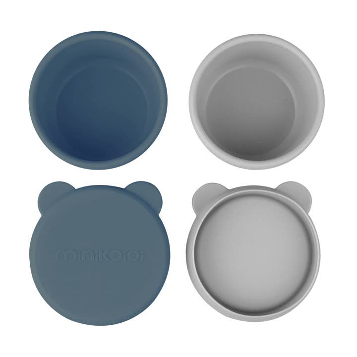 MinikOiOi MINI BITES Silicone Mini Bowl with Lid 2 pcs for wholesale by Gifterria LLC