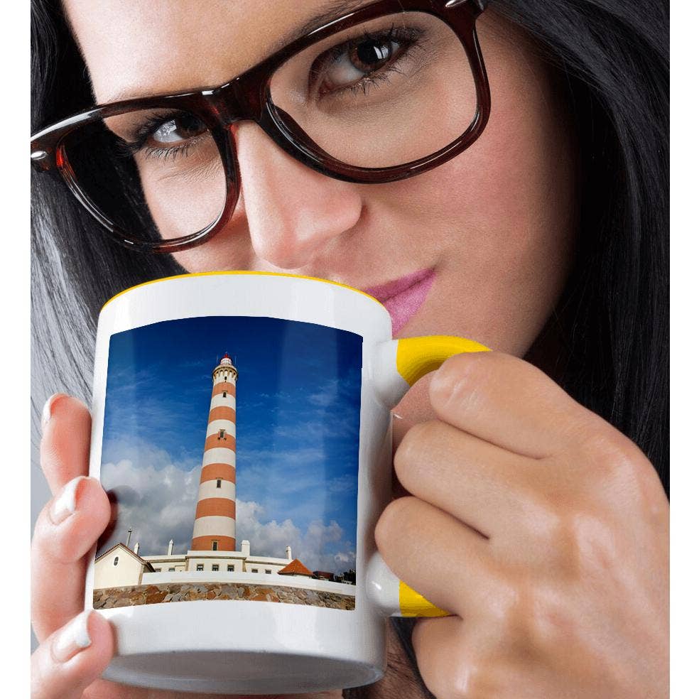 3dRose – Engroshandel Kaffekrus – 3dRose, Portugal, Aveiro, Costa Nova. Barra fyrtårn i Costa Nova., Krus1