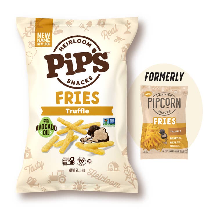 Truffle Fries, 5oz  (12 Bags in 1 Case) for wholesale by Pip's Heirloom Snacks