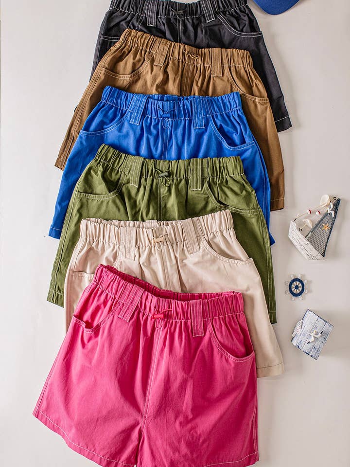 Pantaloncini sportivi Cargo Y2K larghi e larghi NP70339 per la vendita all'ingrosso da parte di VERY J