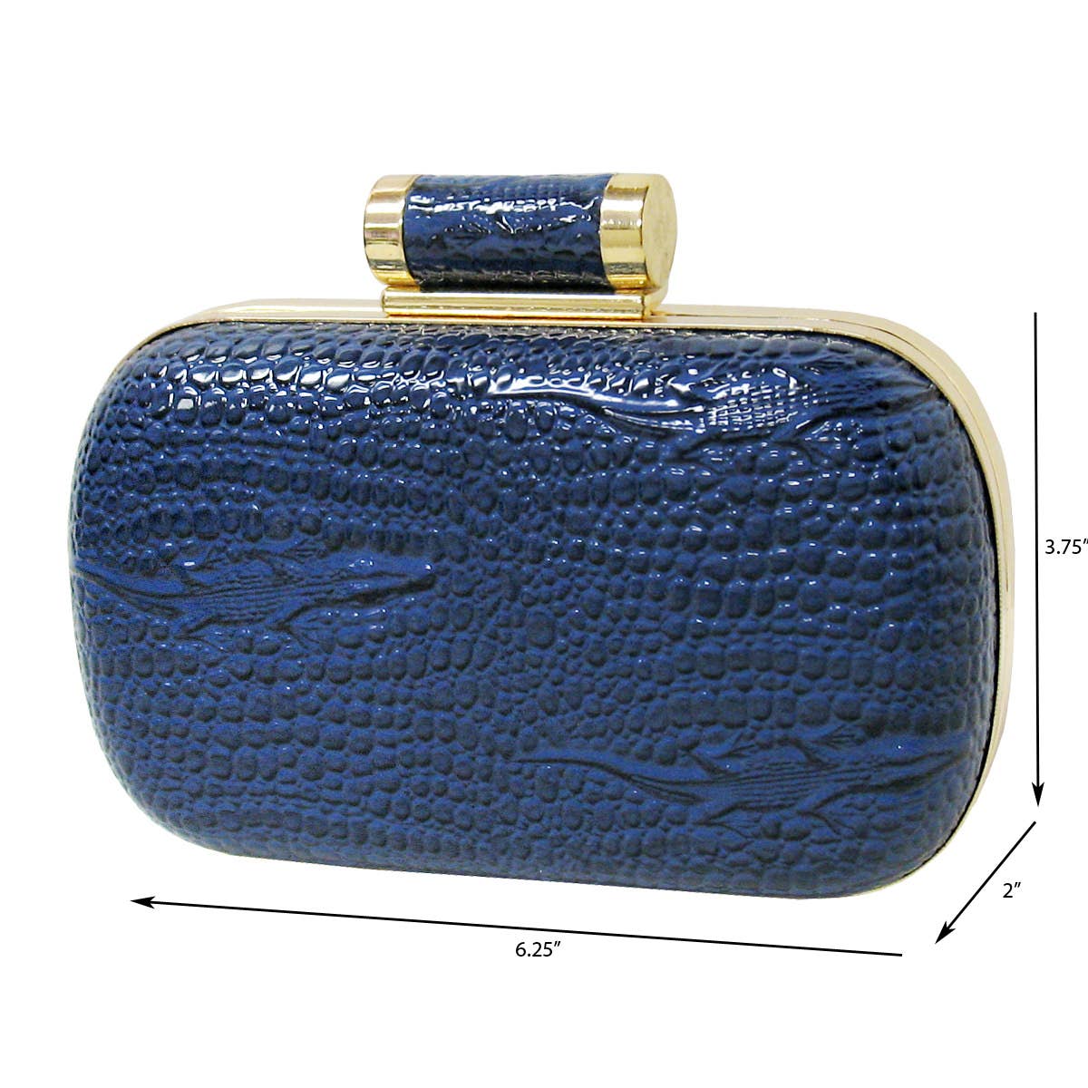JNBFASHION.COM - Wholesale Clutch Bag - Women's - Crocodile Print Evening Box Clutch1