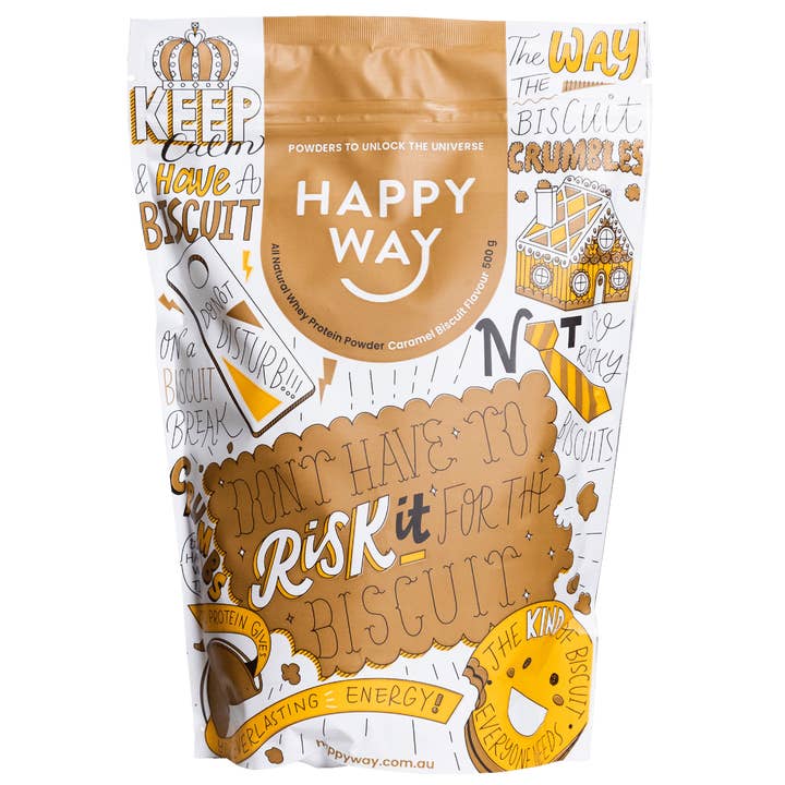Caramel Biscuit Whey Protein Powder 500g for wholesale by Happy Way