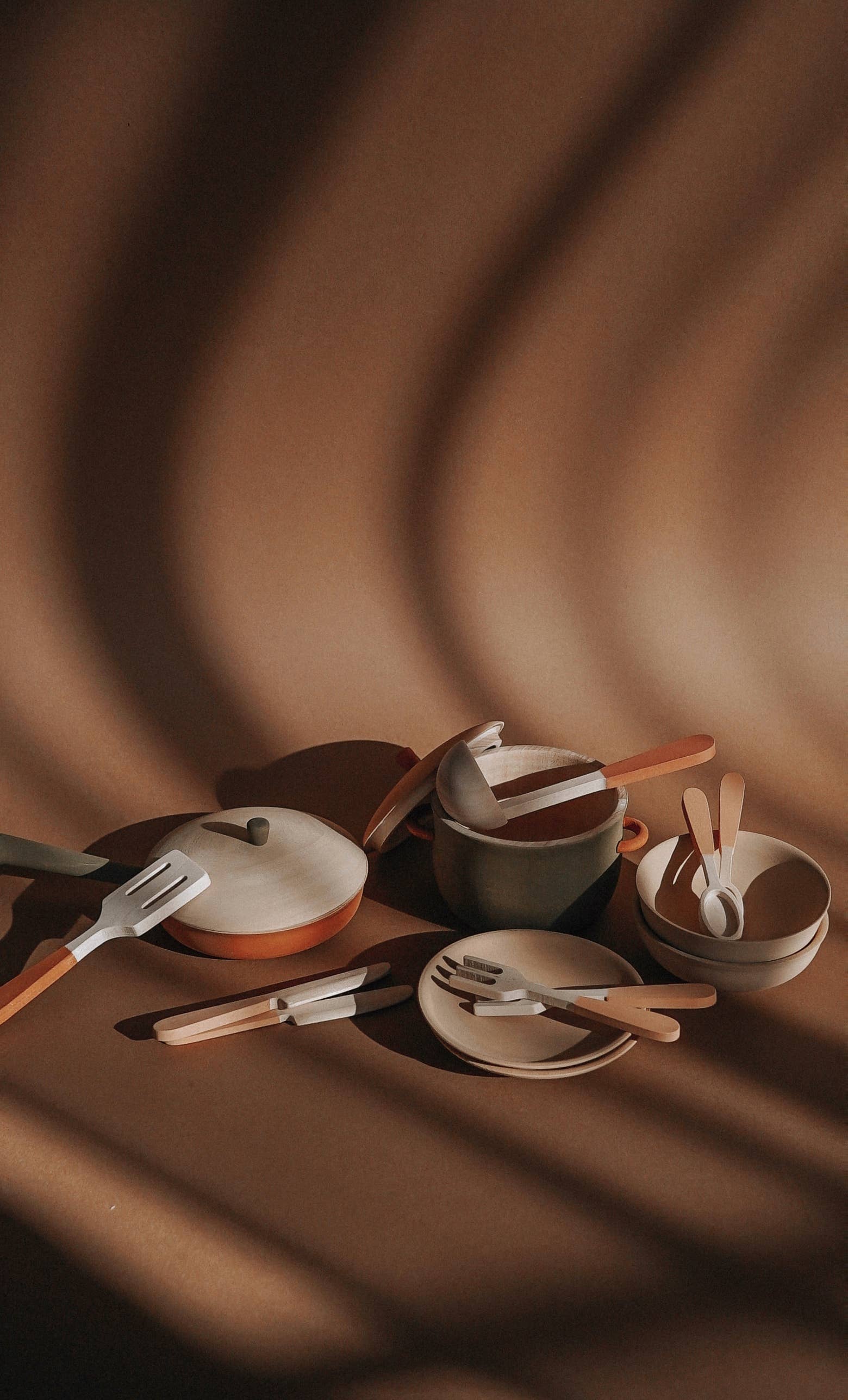 SABO concept – Conjunto de loiça para brincar - Crianças por atacado – Conjunto de utensílios de cozinha infantil / Herbal5