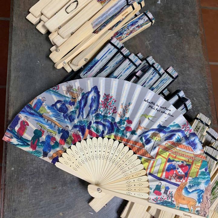 Tonkin Handicraft - Wholesale Party/Paper Folding Fan - Customized Wedding Paper Folding Fan 7
