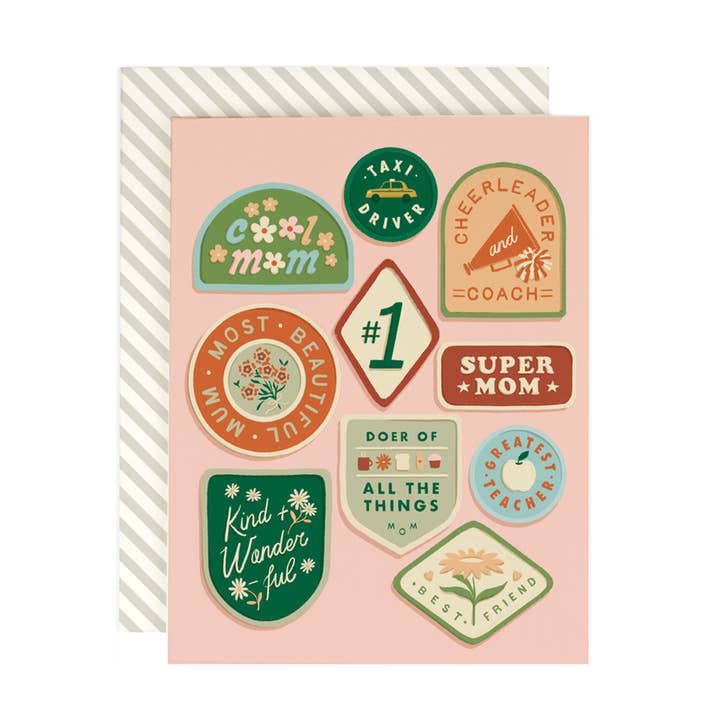 Mom Merit Badges for wholesale by Amy Heitman