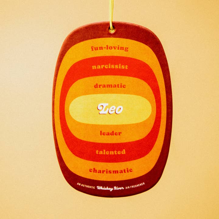 Leo Astrology luchtverfrissers voor wholesale door Whiskey River Soap Co.