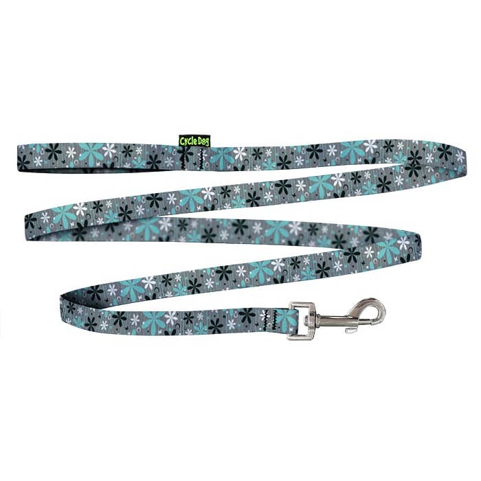 Kleine Ecoweave-Mint Retro Flowers hondenriem voor wholesale door Cycle Dog