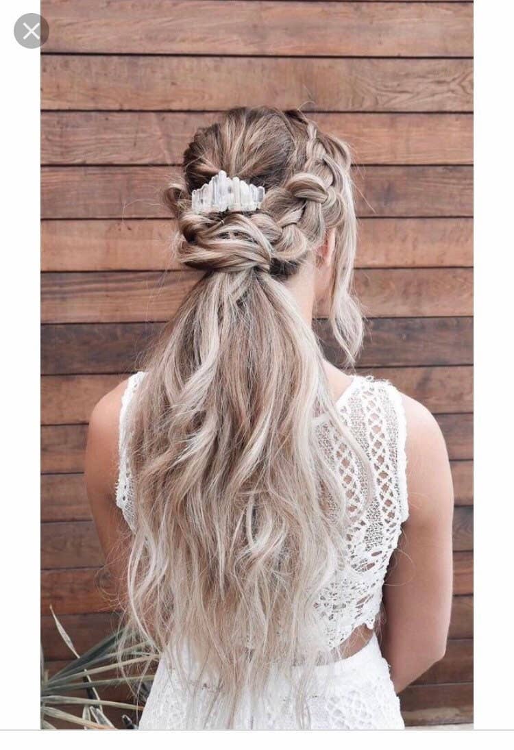 Bondhu Jewelry – wholesale Hårnålar – klar Crystal Quartz sten hårnål kam tillbehör5