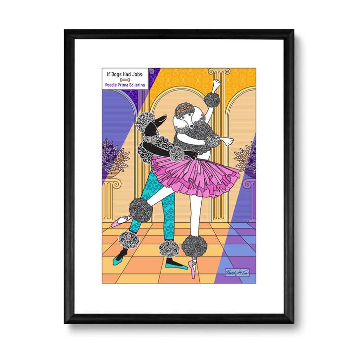 Se os cães tivessem empregos - impressão de poodle por atacado de The Art of Pamela Joy Trow