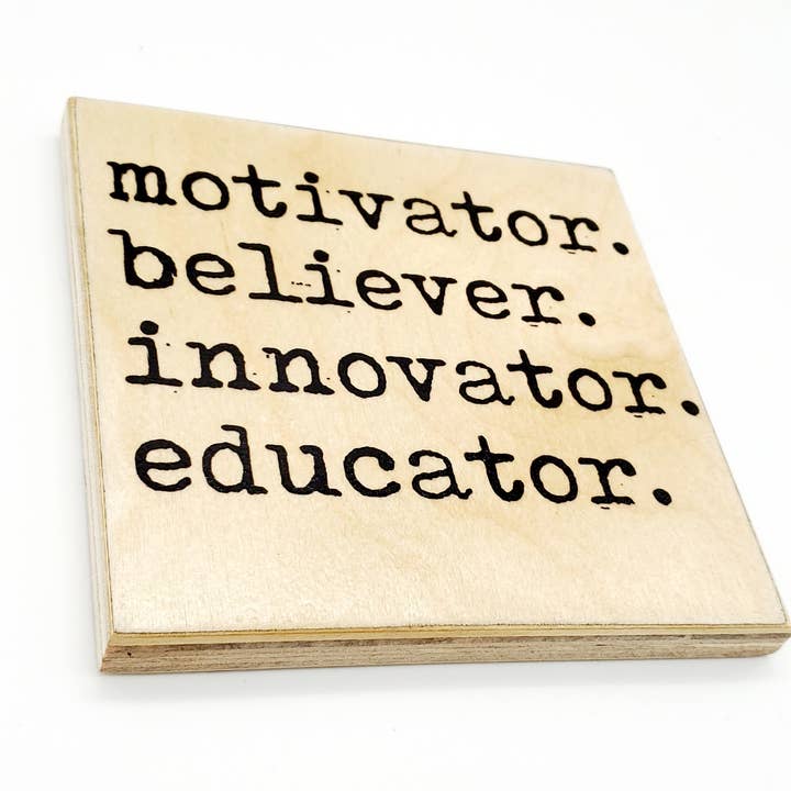 Teacher Inspiring — Worte und Zitate aus Holz für den Großhandel von SticksandLasers