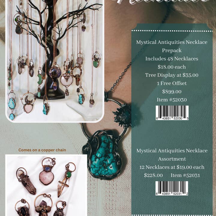 Serenity + Sol - Wholesale Pendant/Charm Necklace - Mystical Antiquities Necklace Prepack0
