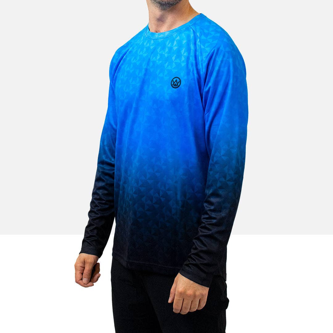 Odyssey Activewear - Wholesale Jersey - Men's - Triangulation Cobalt Long Sleeve MTB Jersey4