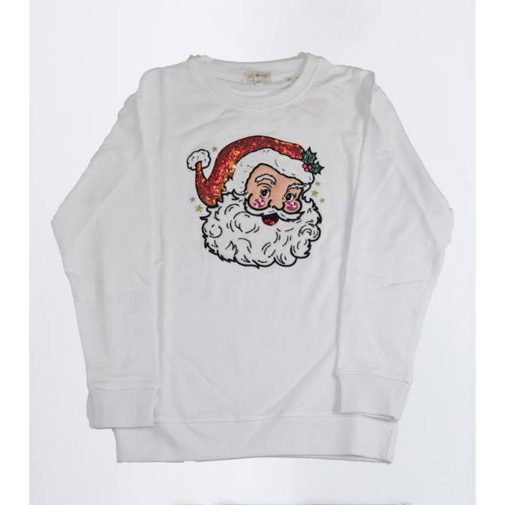 Kids Jolly Red Santa Sweatshirt, Size M for wholesale by Jane Marie