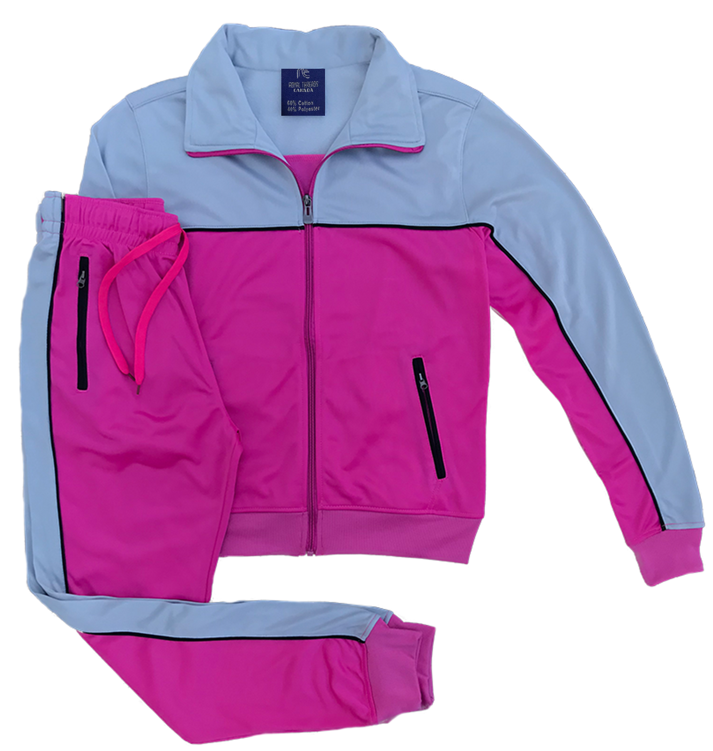 Royal Threads – wholesale Träningsoverall – Dam – Kvinnors träningsdräkt i två delar: Full jacka och joggerbyxor5