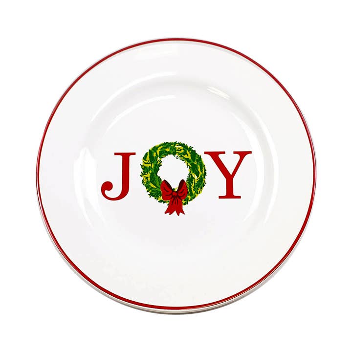 Grand Joy Kransplade Hvid/Rød/Grøn 8" for engroshandel hos The Royal Standard