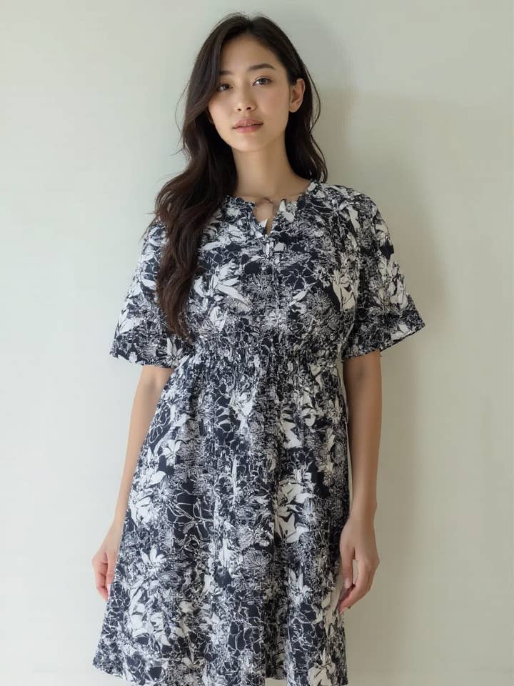 Cotton Floral Mini Dress for Women – Everyday Casual Wear for wholesale by Ariastop.com corporation