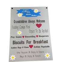 Customizable Grandparents Rules Wall Sign for wholesale by Sophella Crafts