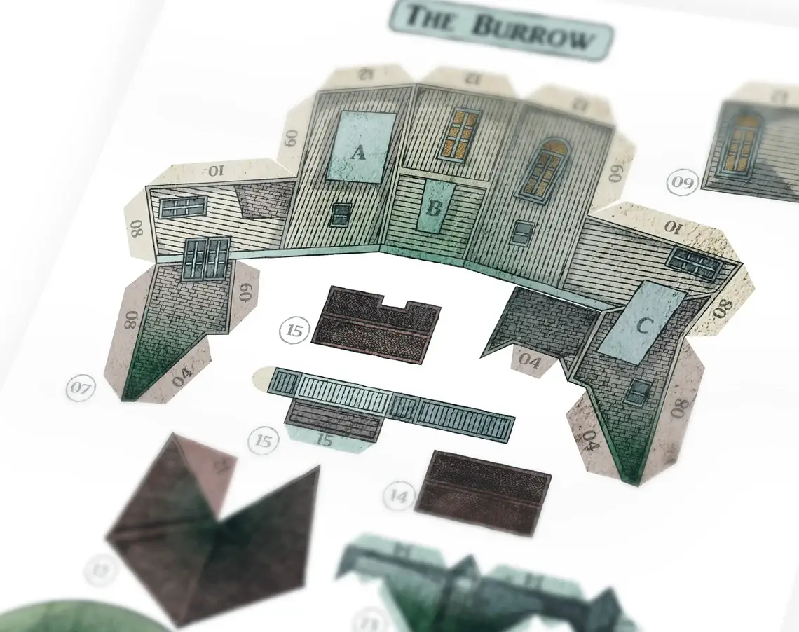 KikoIlustrador – Großhandel Bastelset – THE BURROW - Ausschneide-Modell - H0 Maßstab - A43