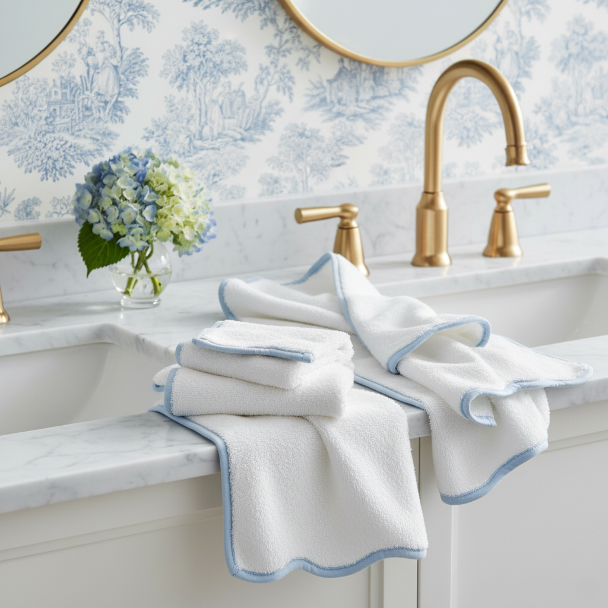 Lotus Linen – wholesale Badrumsmatta – Lyxig badrumsmatta i bomull med kammusselkanter29