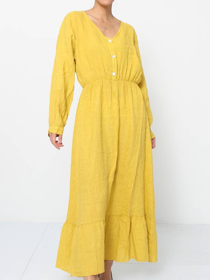100% linen dressREF. 5965 for wholesale by LÉA & LUC