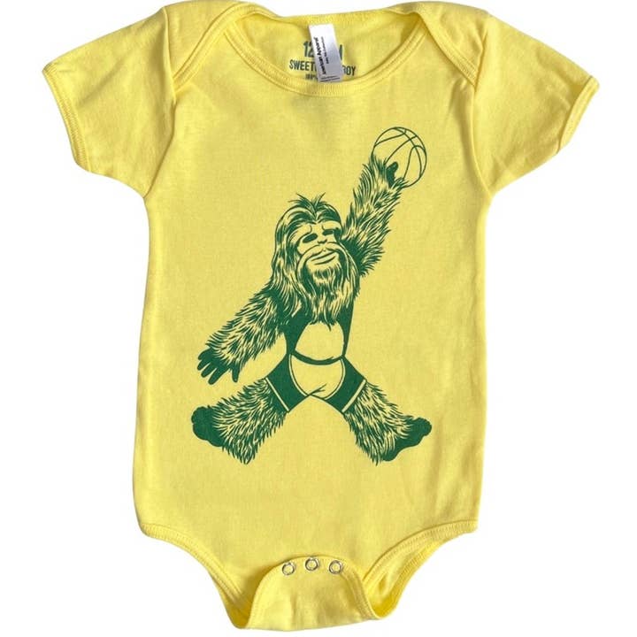 Seattle Basketball Dunks baby onesie for wholesale by Sweetpea and Boy