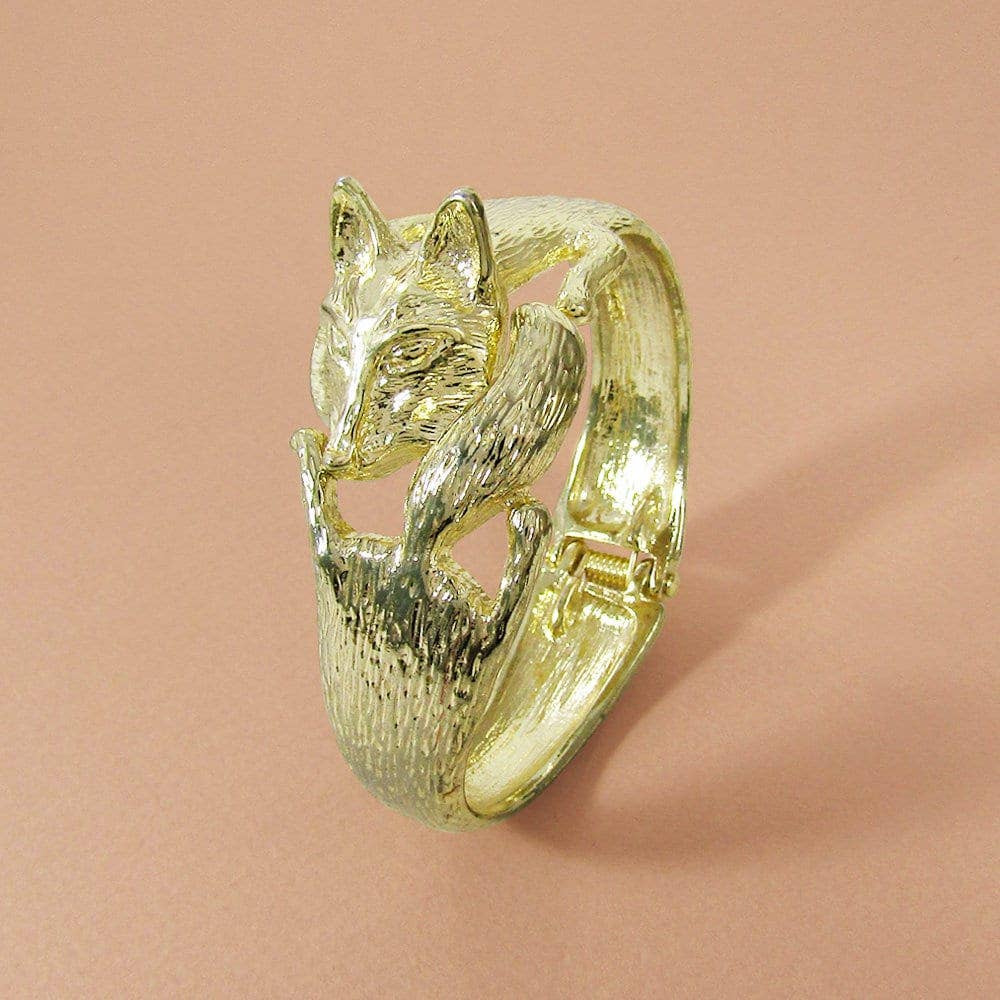 TheTizana - Wholesale Cuff Bracelet - Fox Face And Tail Casting Hinge Cuff Bracelet4