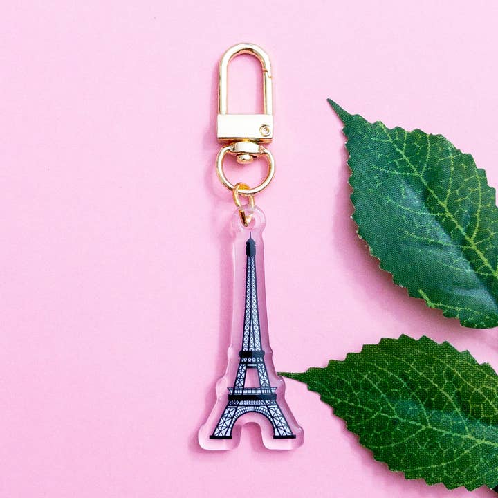 Portachiavi epossidico/acrilico della Torre Eiffel per la vendita all'ingrosso da parte di BambooByTundra