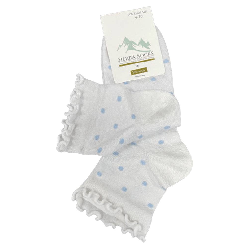 Sierra Socks - Wholesale Socks - Women's - Women's Rayon Quarter High Socks - in 4-Pair or 2-Pair Packs with Fun Lettuce Edge Ruffle Socks for Women, Girls and Teens17