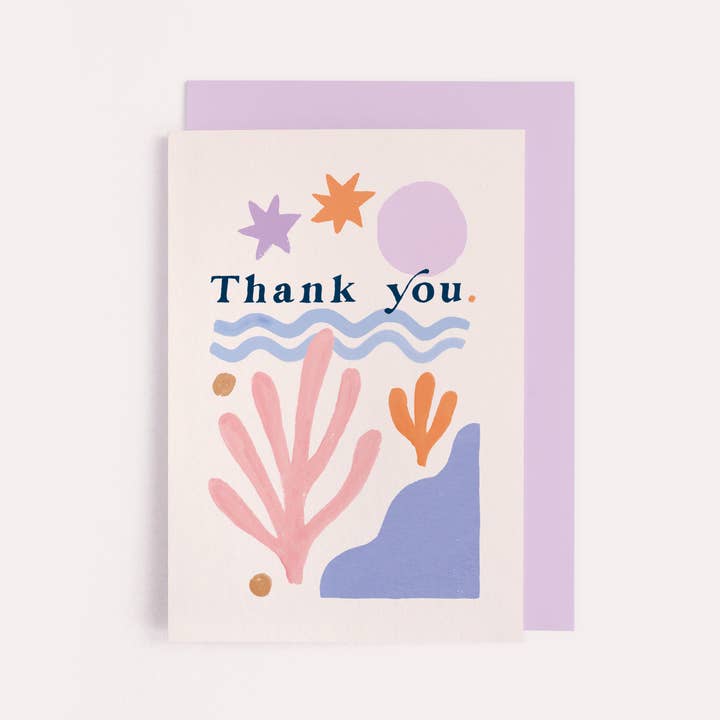 Sister Paper Co. - Wholesale Thank You Card - Shapes Thank You Card | Abstract Rainbow Cards