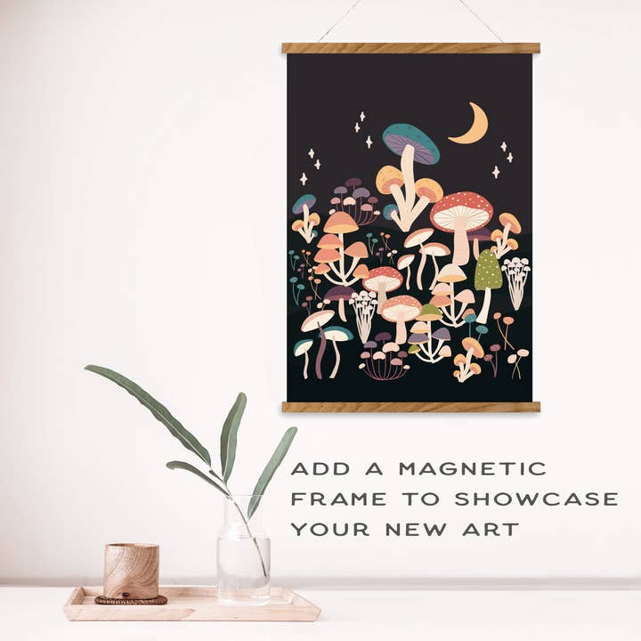 Breathe People - Wholesale DIY Craft Kit - Night Mushrooms Meditative Art Paint by Number Kit