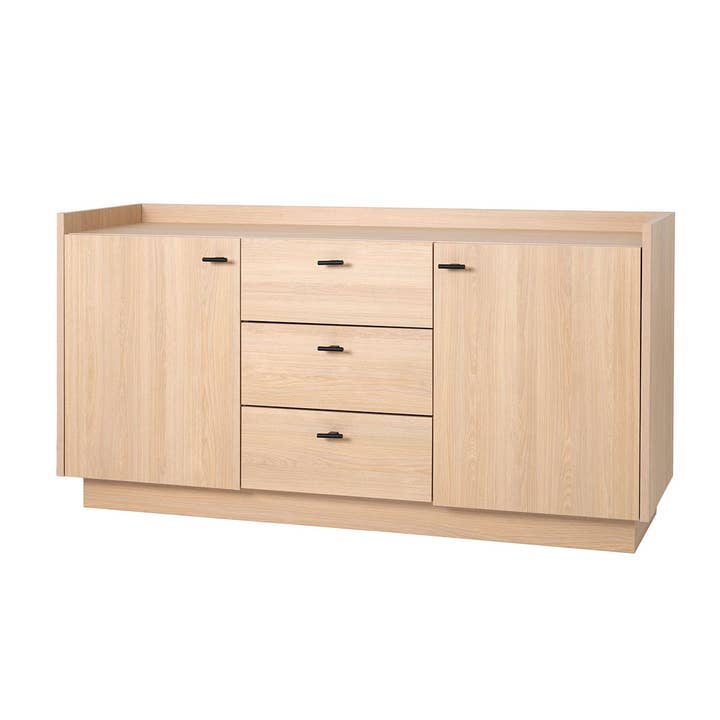 Habit Sideboard with 2 Doors and 3 Drawers. Melamine 19 Mm Oak for wholesale by Gdeco