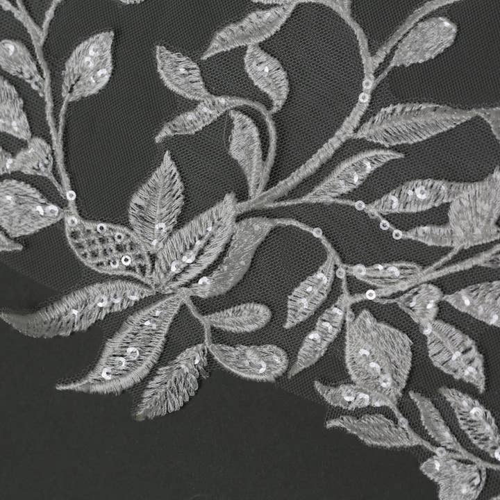 Farinosa Bridal - Wholesale Veil - Women's - FS6228 Floral Vine Embroidered Lace Bridal Veil 108"