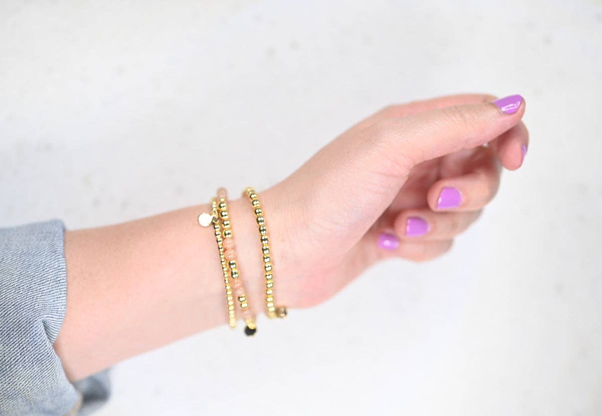 ETHICGOODS – wholesale Beaded bracelet – Gold PVD Stacker Bracelet6