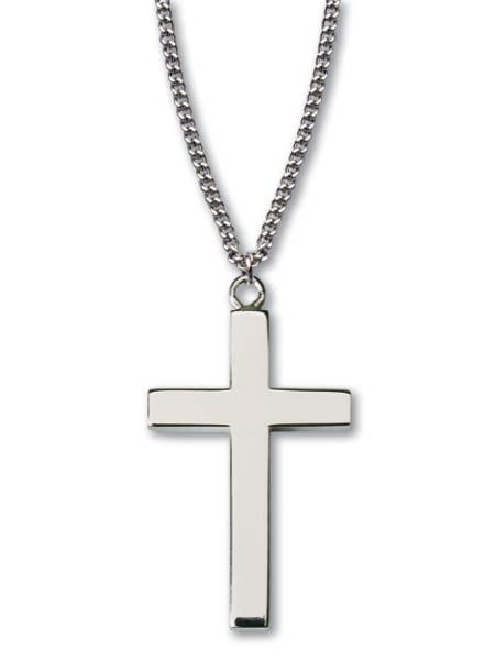 Sterling Silver Cross Necklace, ⅞” for wholesale by H.J. SHERMAN COMPANY, INC.