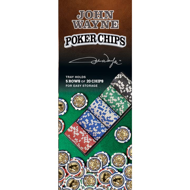 Masterpieces Puzzles - Wholesale Card Game - John Wayne 100 Piece Poker Chips