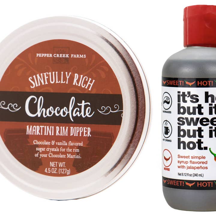 Fire Syrup with CHOCOLATE Martini Rim Dipper for wholesale by Fire Syrup