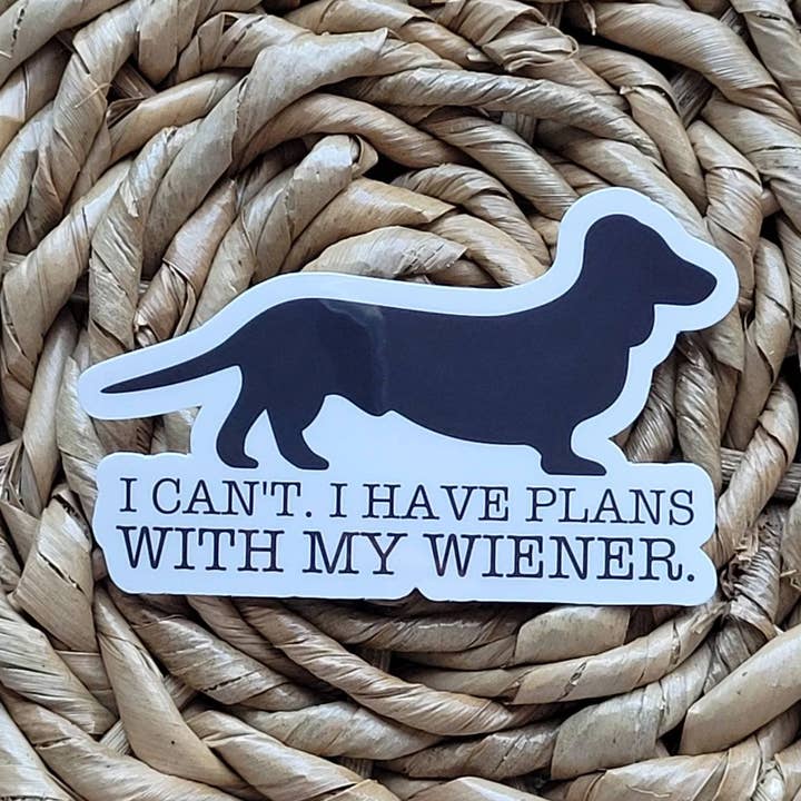 Dog Sticker For Water Bottle/Laptop, Wiener Dog Sticker for wholesale by Apsara Labels