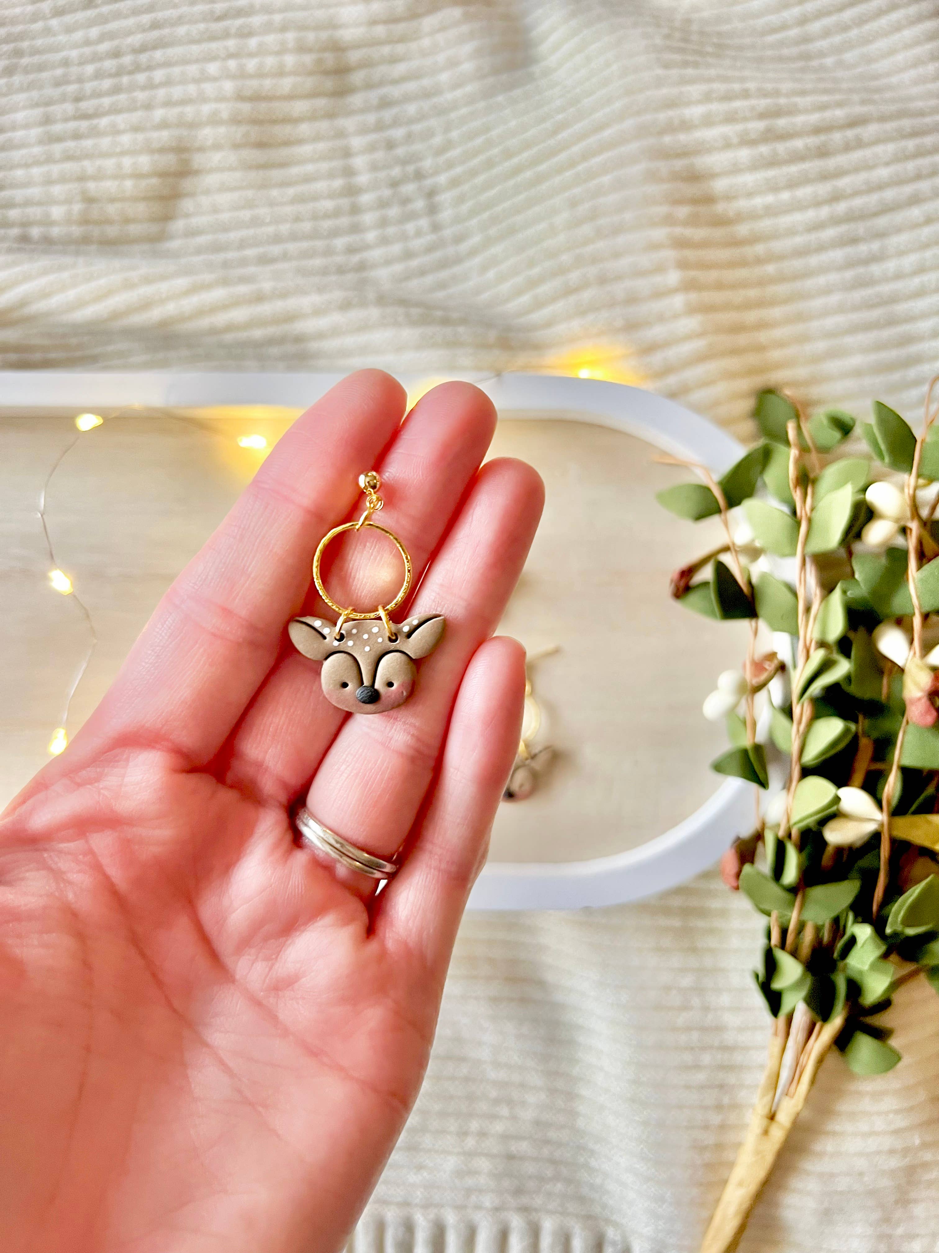 SeizeTheClayJewelry - Wholesale Dangle Earrings - Reindeer Earrings, Deer Clay Earrings1