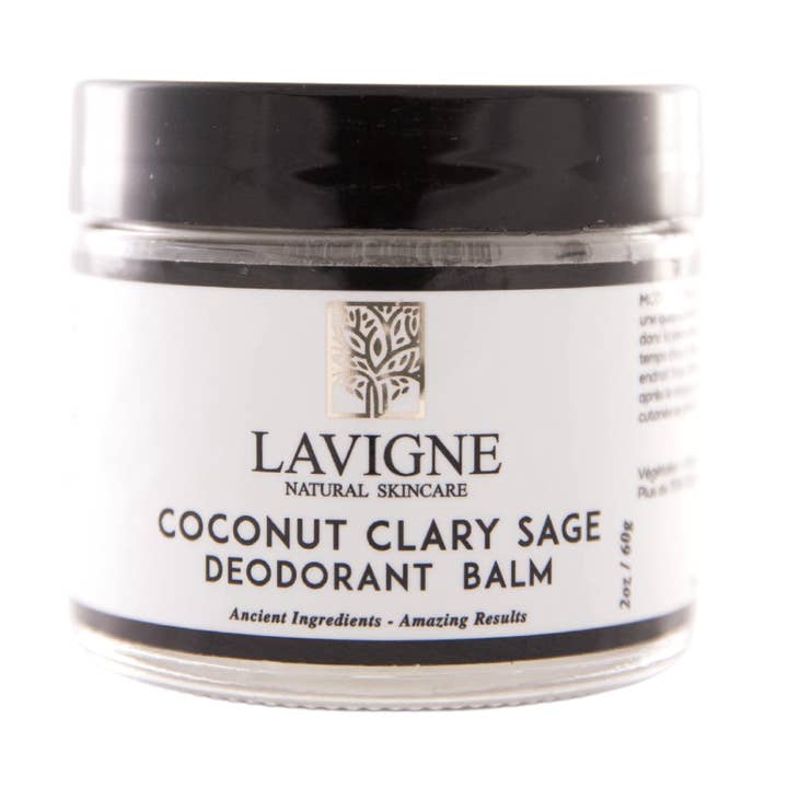 Deodorant Balm - Coconut Clary Sage 60g/2oz for wholesale by LaVigne Natural Skincare