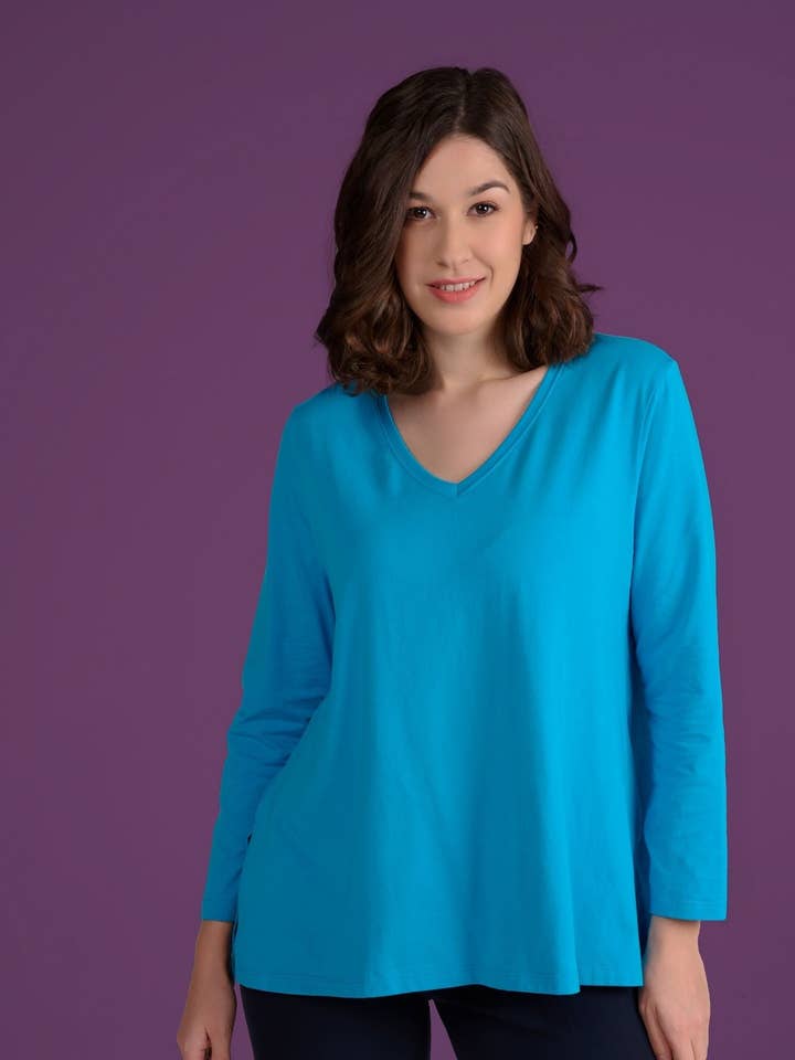 TEE SHIRT TERANE UNI TURQUOISE pour la vente par MADE IN SENS