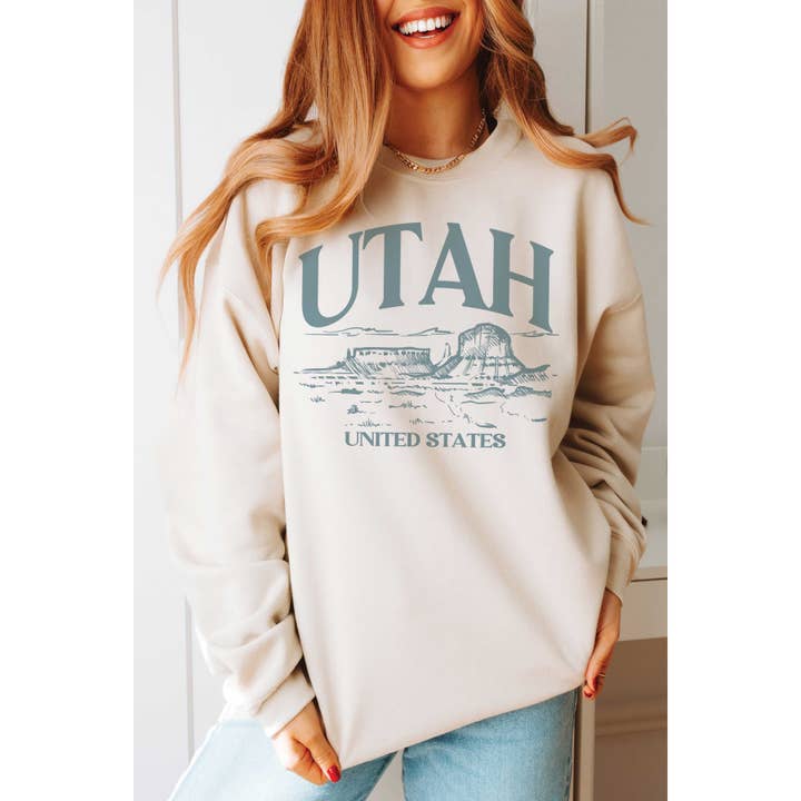 UTAH Grafisk Sweatshirt for engroshandel hos BLUME & CO.