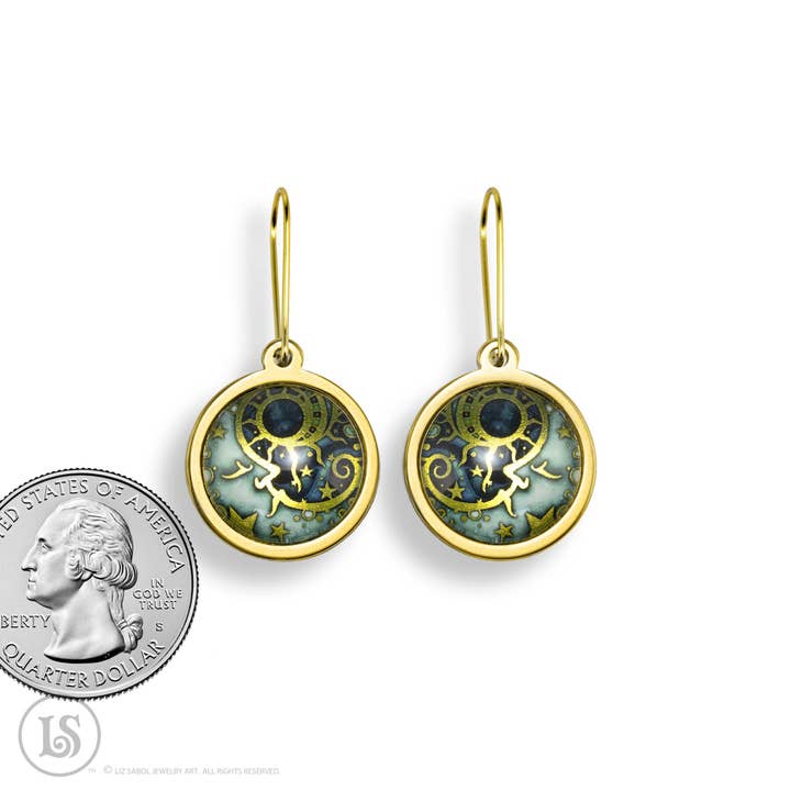 Liz Sabol Jewelry Art - Wholesale Dangle Earrings - Man in the Moon Earrings3