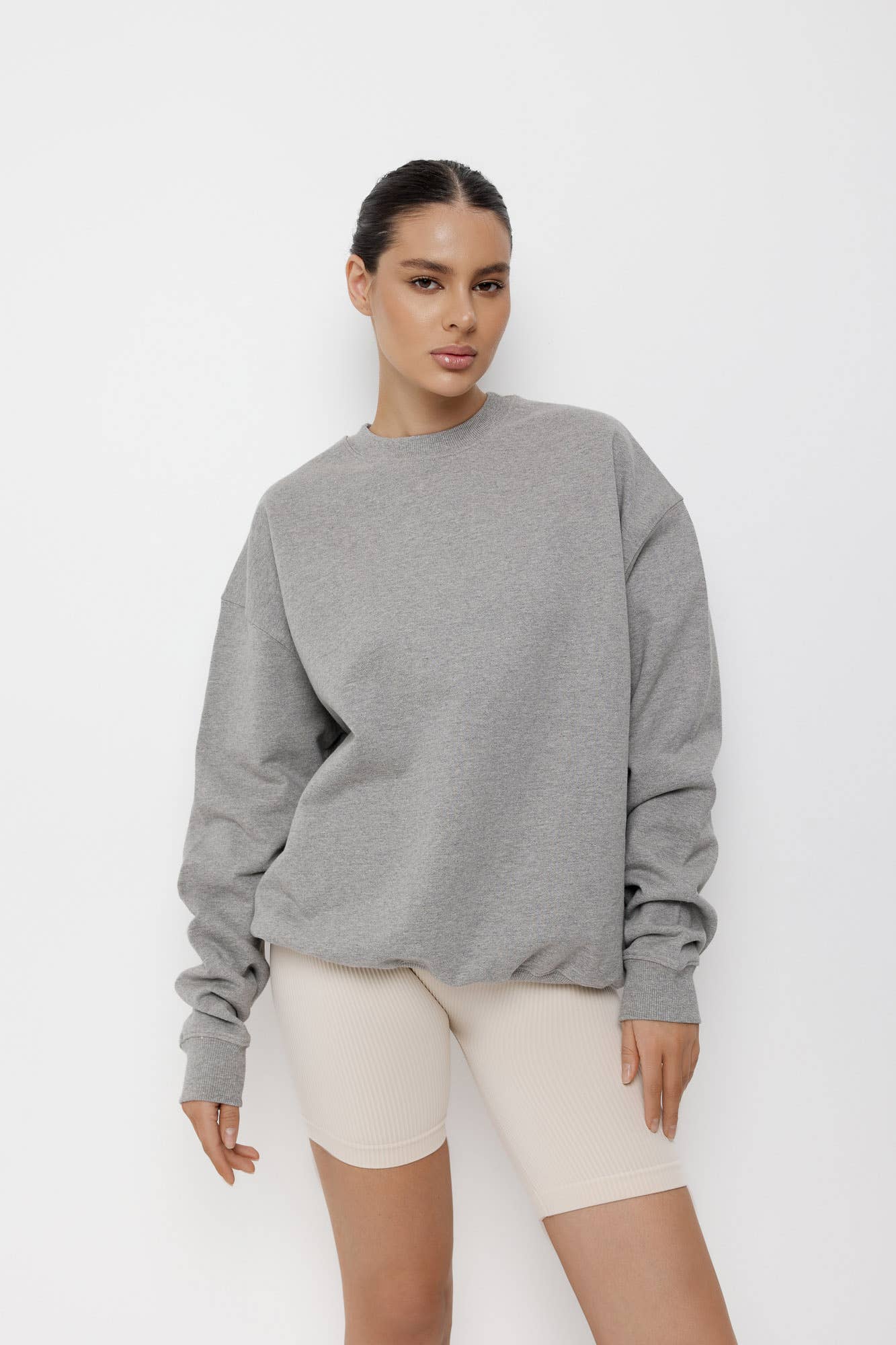 SIAWEAR - Wholesale Sweatshirt - Women's - Sweatshirt Oversize GREY 100% Premium Organic Cotton4