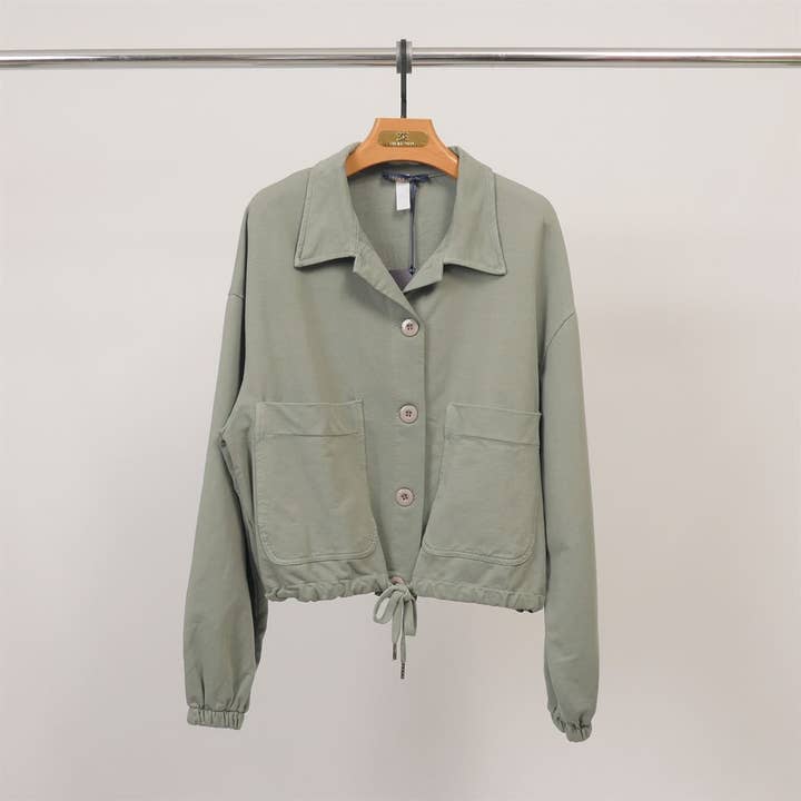 Giacca corta con coulisse CVA22616 per la vendita all'ingrosso da parte di Cecile Wang