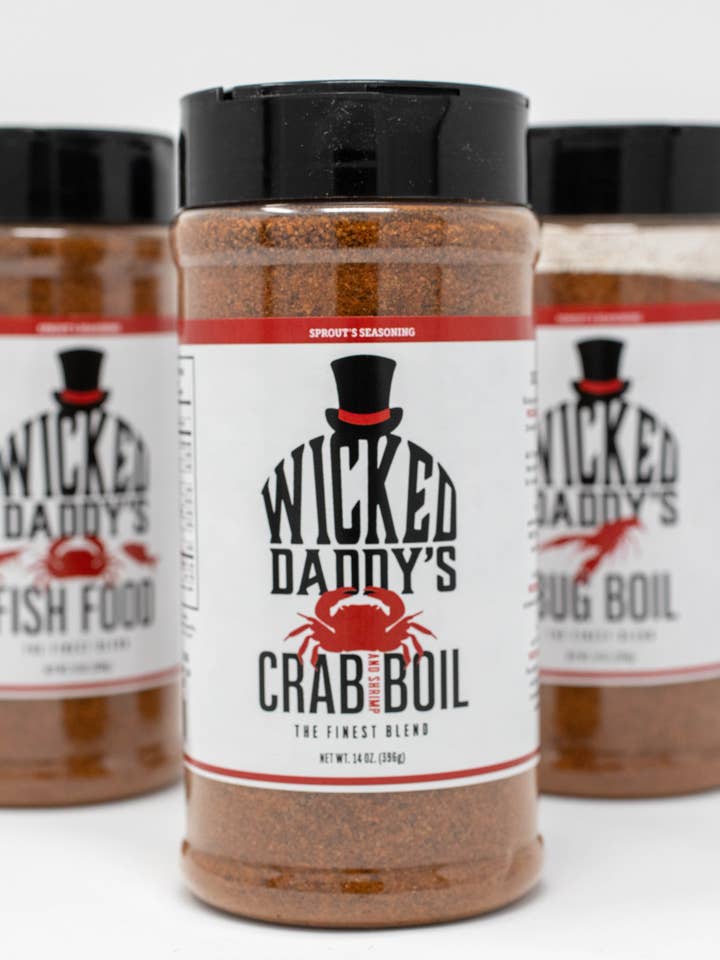 Bouille de crabe Wicked Daddy pour la vente par Sprout's Seasoning Llc