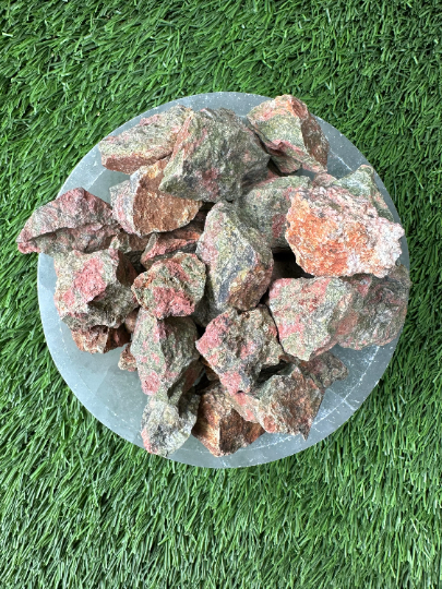 CaNatureLover - Vente Pierre et cristal de spiritualité - Unakite RAW, taille 0,75 à 1,25 pouces, RAW Unakite7